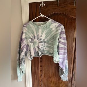 Aritzia TNA Cozy Fleece Boyfriend Crew Cropped Sweatshirt